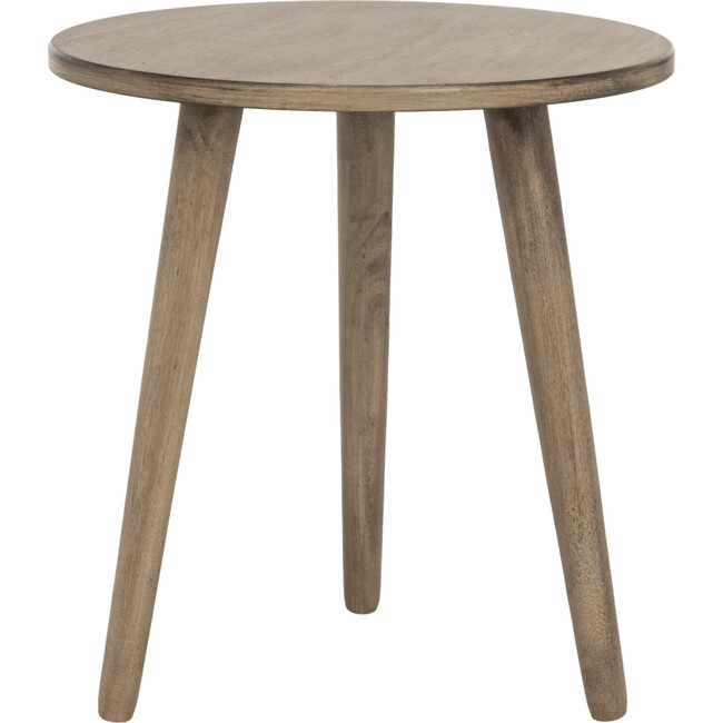 Orion Round Accent Table, Light Brown