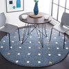 Calico 102 Round Shag, Blue & Ivory - Rugs - 2