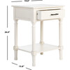 Peyton 1-Drawer Accent Table, Distressed White - Accent Tables - 3