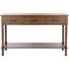 Peyton 3-Drawer Console Table, Brown - Accent Tables - 1 - thumbnail