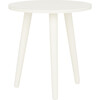 Orion Round Accent Table, Vintage White - Accent Tables - 4