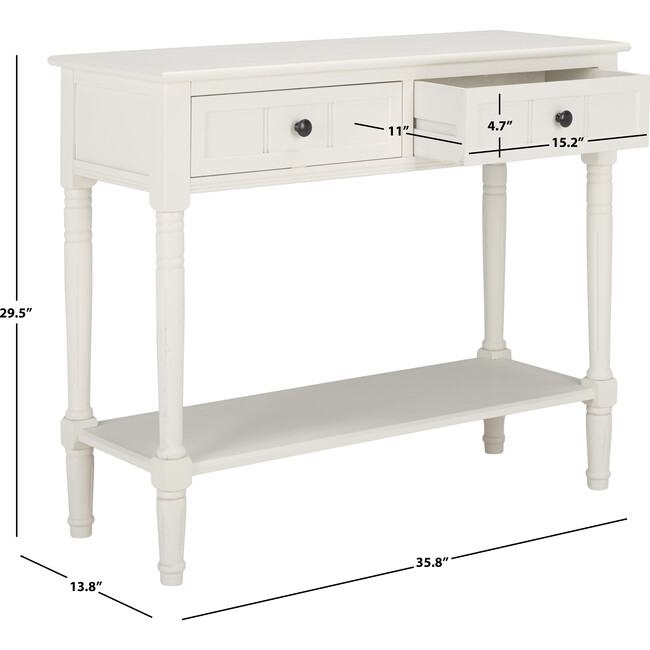 Samantha Console, Distressed Cream - Accent Tables - 3