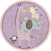 Carousel Kids 120 Large Round Rug, Purple - Rugs - 1 - thumbnail