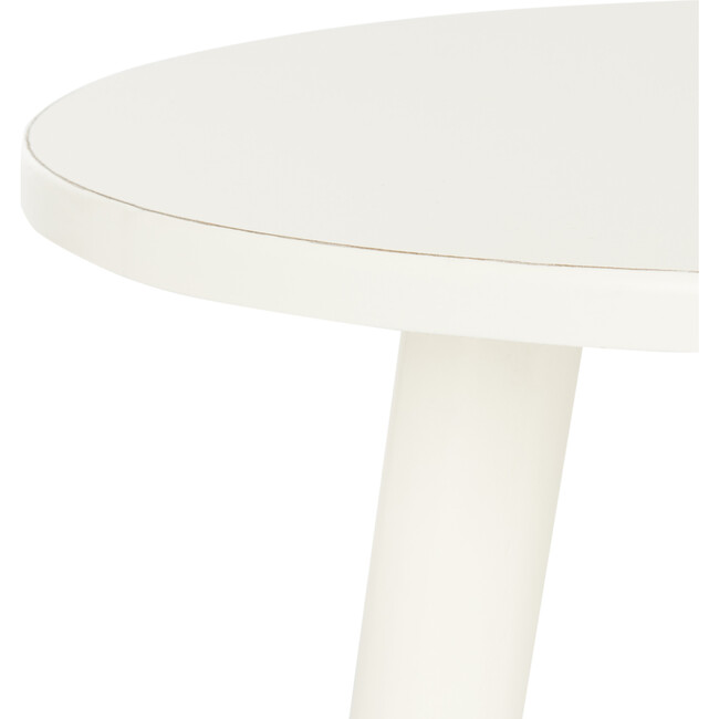 Orion Round Accent Table, Vintage White - Accent Tables - 6