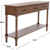 Peyton 3-Drawer Console Table, Brown - Accent Tables - 3