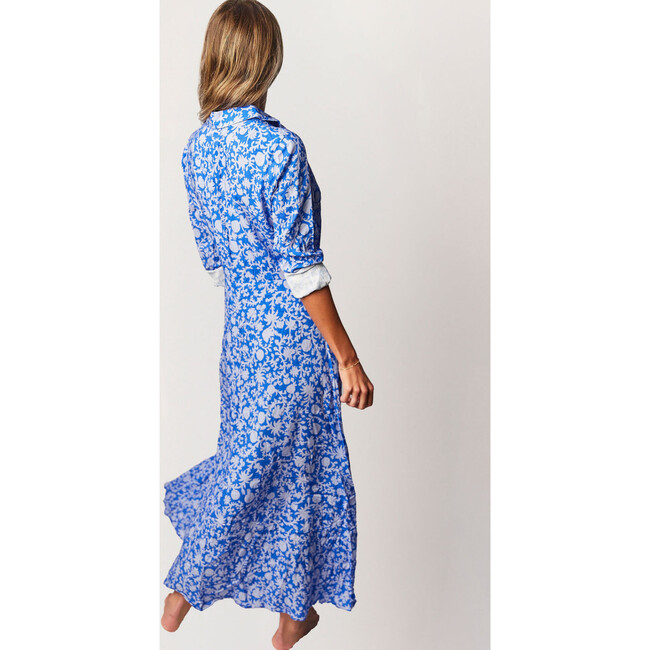 Women's Lorena Dress, Blue Blooms - Dresses - 2