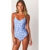 Women's Pippa One Piece, Blue Blooms - One Pieces - 1 - thumbnail