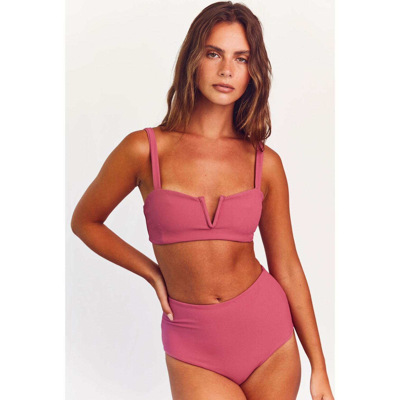 Women's Rani Bikini Top, Orchid (ribbed) - Two Pieces - 1