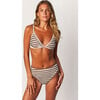 Women's Mona Bikini Top, Cocoa Stripe - Two Pieces - 1 - thumbnail