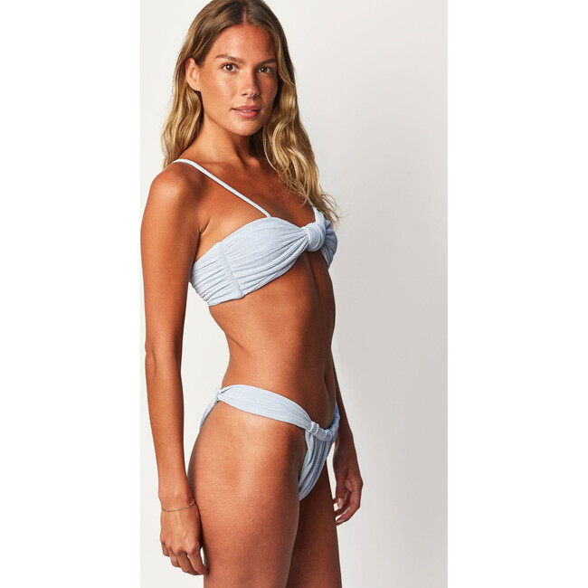 Women's Sal Bikini Bottom, Light Blue (wavy ribbed) - Two Pieces - 2