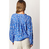 Women's Lorelei Blouse, Blue Blooms - Blouses - 3