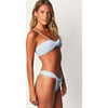 Women's Hana Bikini Top, Light Blue (wavy ribbed) - Two Pieces - 2