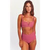 Women's Dakota Bikini Bottom, Orchid (ribbed) - Two Pieces - 2