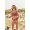 Kid's Eva Bikini Set, Brick Palmas - Two Pieces - 1 - thumbnail