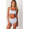 Women's Bea Bikini Top, Light Blue (wavy ribbed) - Two Pieces - 1 - thumbnail