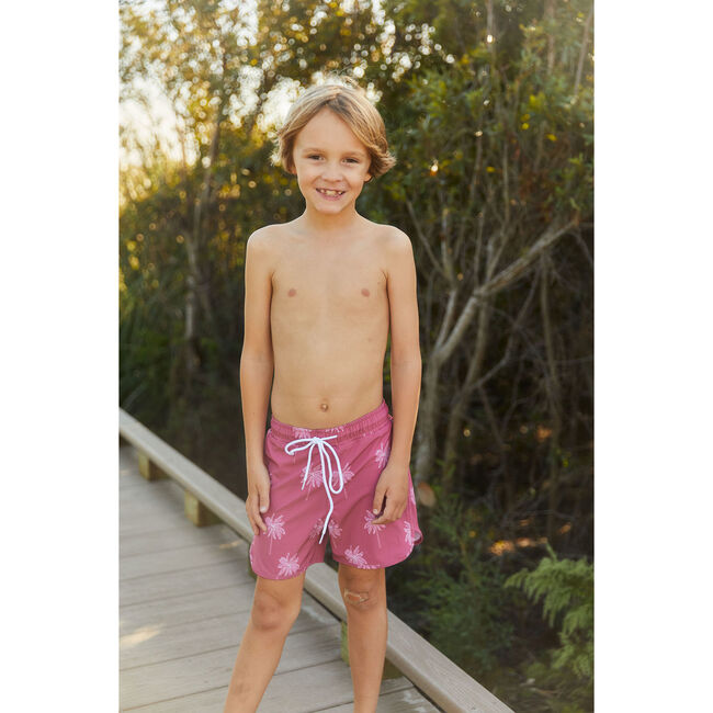 Kid's Gus Boardies, Brick Palmas - Swim Trunks - 3