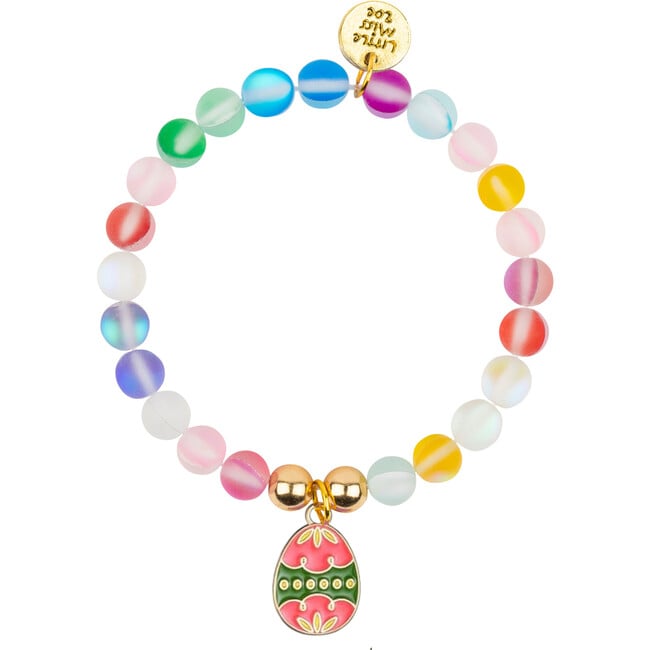 Easter Egg Confetti Bracelet, Multi/Egg Enamel Charm