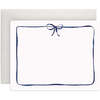 Set of 8 Flat Notecards, Navy Bow - Paper Goods - 3