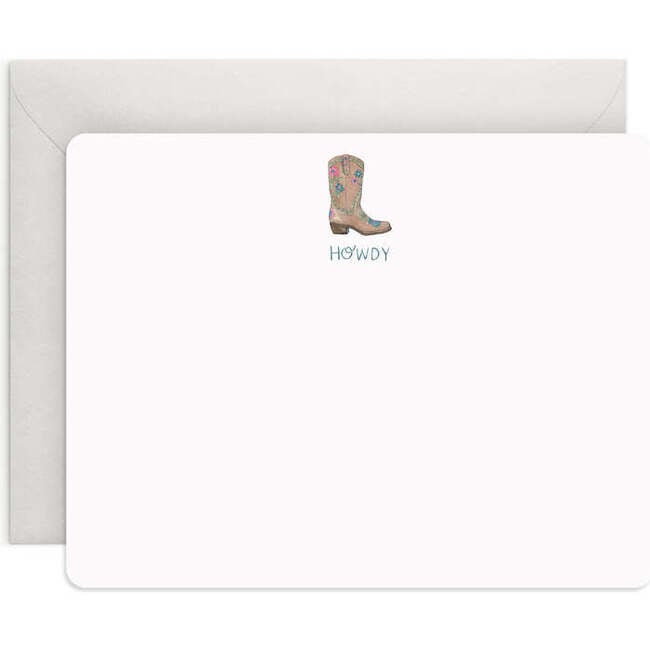 Set of 8 Flat Notecards, Cowboy Boot - Paper Goods - 3