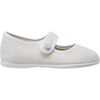 Linen Mary Jane, White - Mary Janes - 2