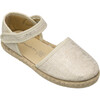 Linen Classic Espadrille, Metallic White - Espadrilles - 3