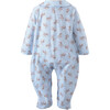 Polka Dot Fawn Print Trim Collar Babygro, Blue - Onesies - 2