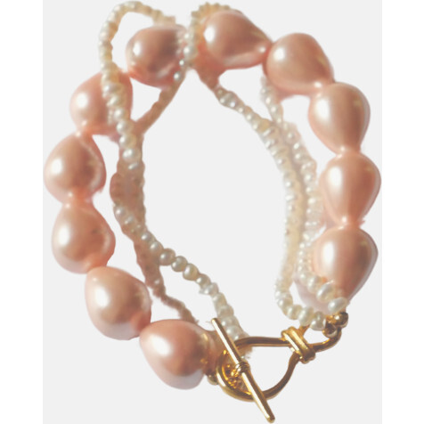 Women's Emma Multi Bracelet, White - Bracelets - 1