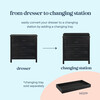 Charlie 3-Drawer Dresser, Ebony - Dressers - 2