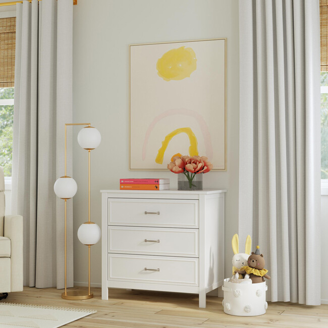 Charlie 3-Drawer Dresser, White - Dressers - 3