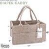 Durable Felt Removable Insert Diaper Caddy, Oatmeal - Storage - 2