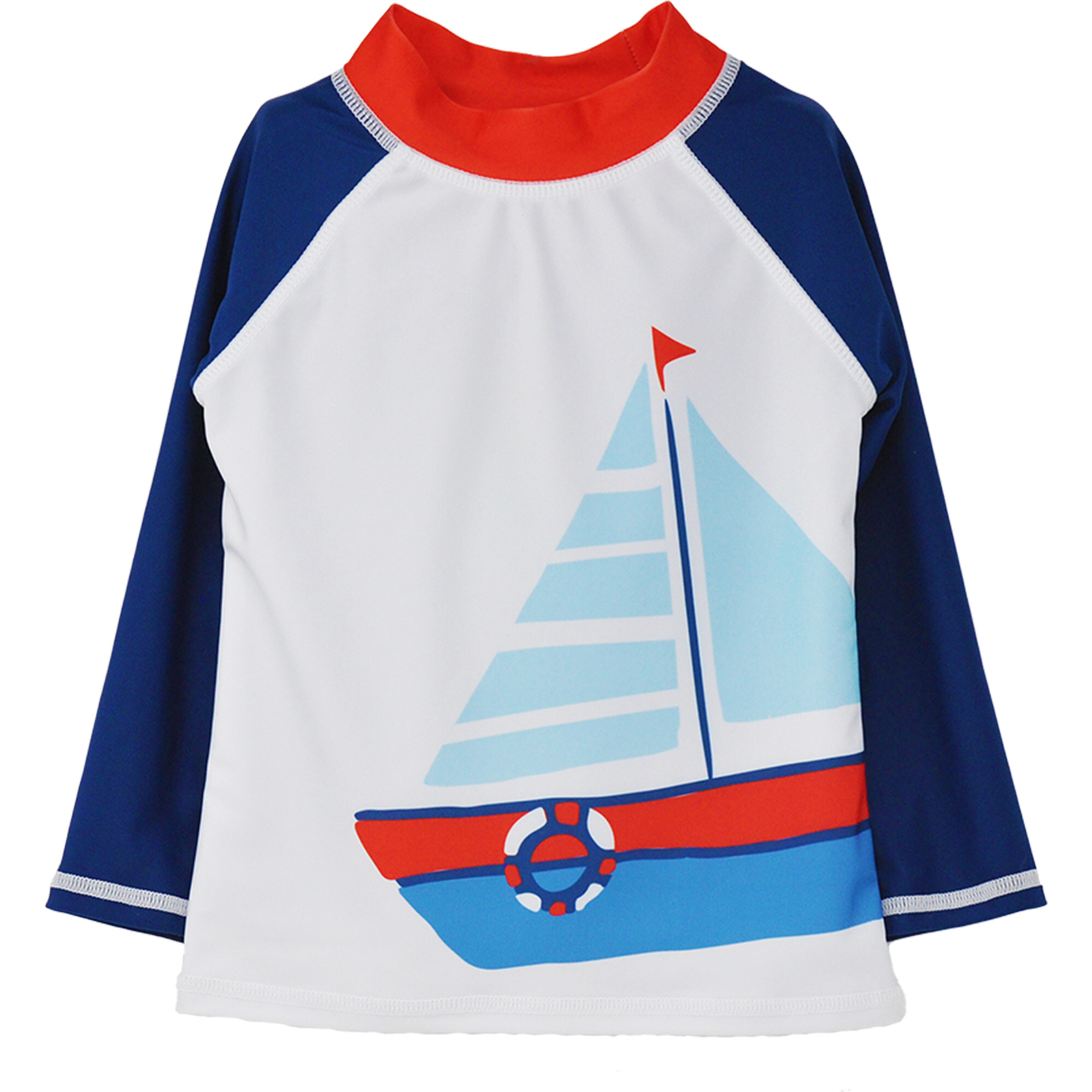 UPF 50+ Graphic Rash Guard Swim Top, Nautical Fun - Rash Guards - 1