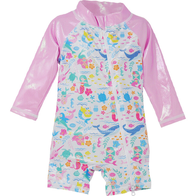 UPF 50+   Shortie Surf Swimsuit, Mermaid Friends