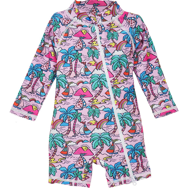 UPF 50+   Shortie Surf Swimsuit, Island Doddles