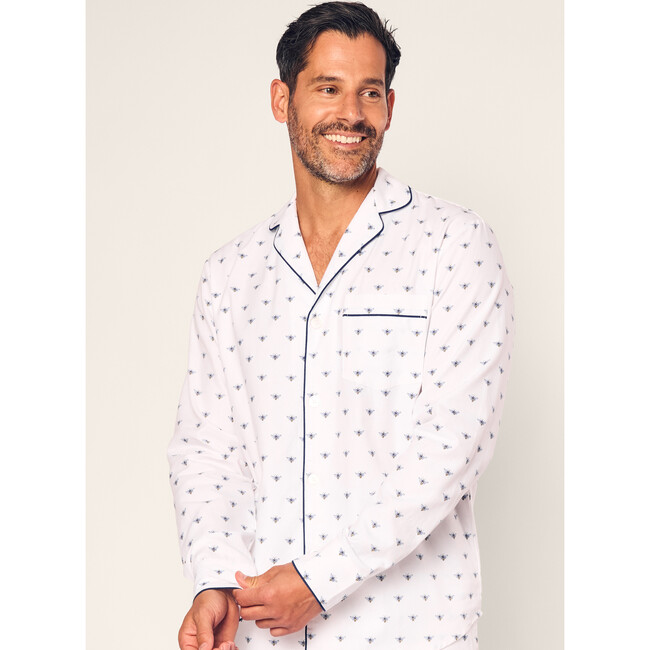 Men's Twill Pajama Set, Buzzing Bees - Pajamas - 5