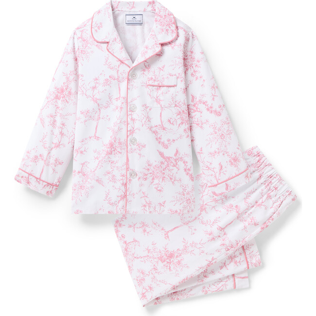 Kid's Twill Pajama Set, Pink Timeless Toile