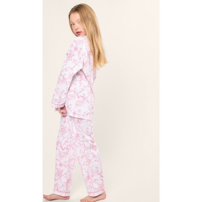 Kid's Twill Pajama Set, Pink Timeless Toile - Pajamas - 3