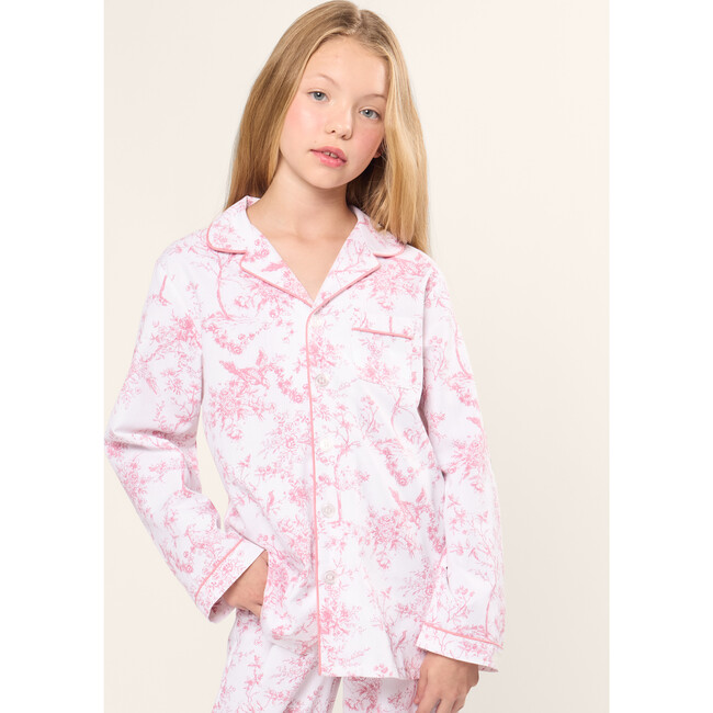 Kid's Twill Pajama Set, Pink Timeless Toile - Pajamas - 5