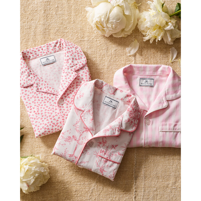 Kid's Twill Pajama Set, Pink Timeless Toile - Pajamas - 6