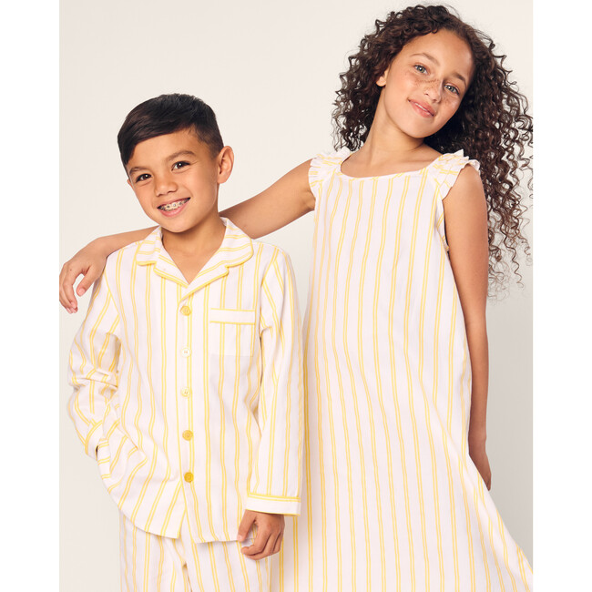 Kid's Twill Pajama, Sunny Stripe - Pajamas - 6