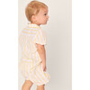 Baby's Twill Summer Romper, Sunny Stripe - Rompers - 4