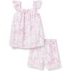 Girl's Twill Clara Short Set in Pink Timeless Toile - Pajamas - 1 - thumbnail