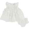 Lace Dress & Panty Set, Ivory - Dresses - 1 - thumbnail