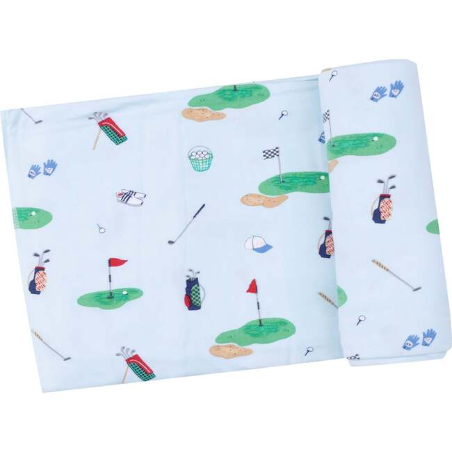 Swaddle Blanket - Golf Things, Blue