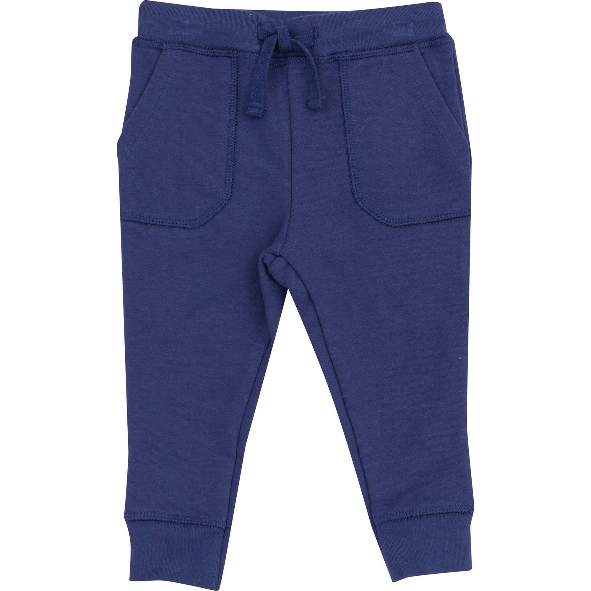 French Terry Jogger Pant, Navy - Pants - 1