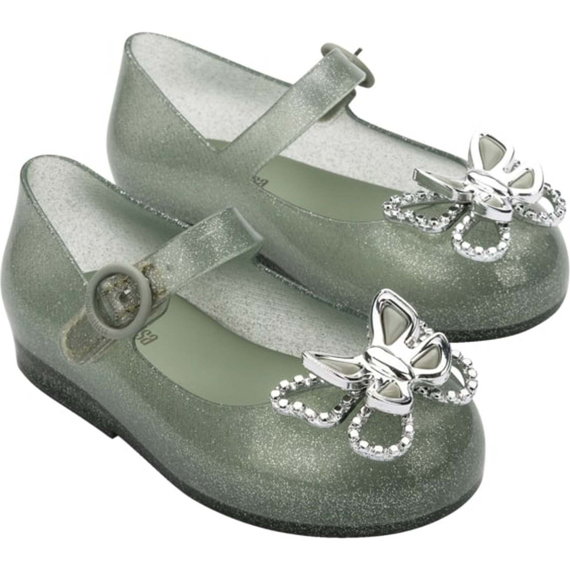 Glitter Sandals, Green - Sandals - 1