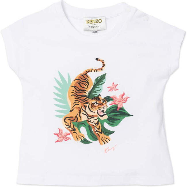 Tiger Print T-Shirt, White