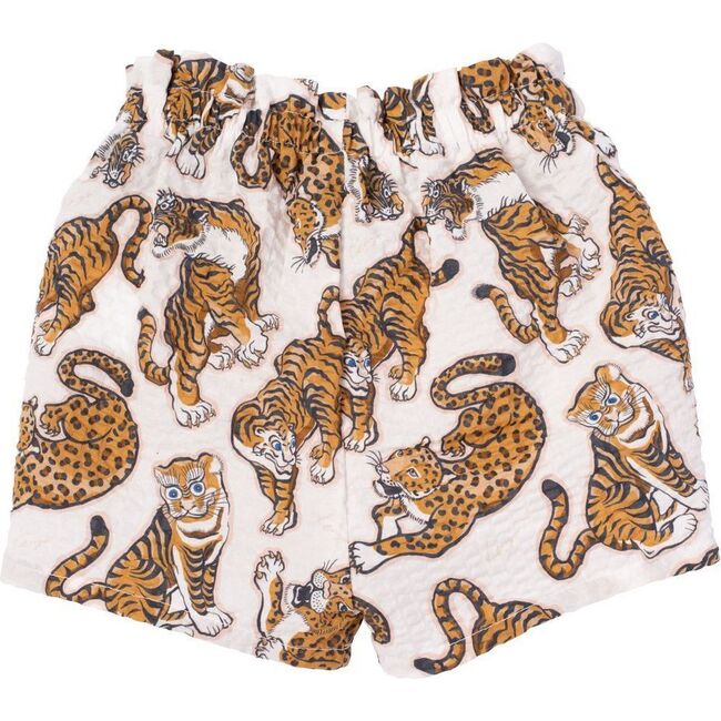 Tiger Print Shorts, Off White - Shorts - 2