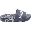 Tiger Print Logo Slides, Navy - Sandals - 2