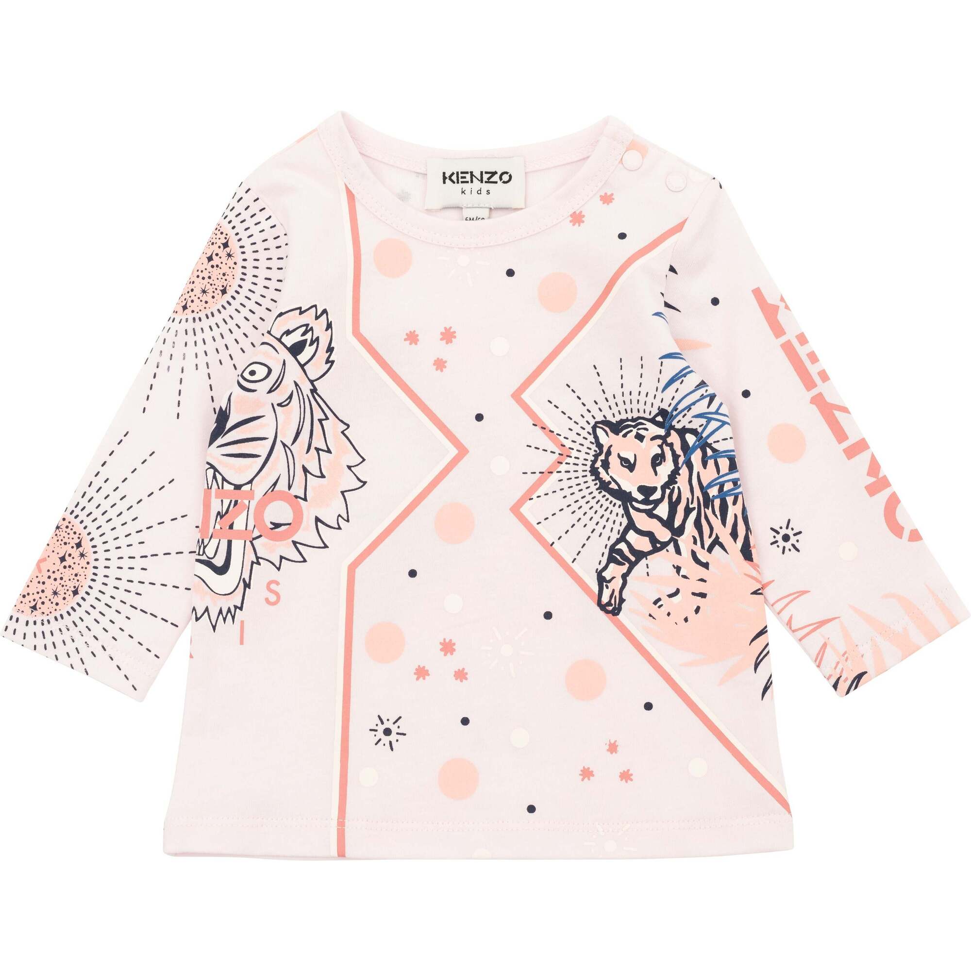 Tiger Logo T-Shirt, Pink - T-Shirts - 1