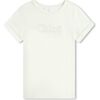 Logo Embroidered Jersey T-Shirt, Ivory - T-Shirts - 1 - thumbnail